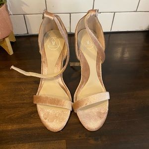 Misguided Velvet Heel Sandals size 38
